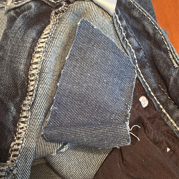 Miss Me Western Mid Rise Flare Jeans Longhorn Horseshoe Turquoise Size 36 - Picture 13 of 13